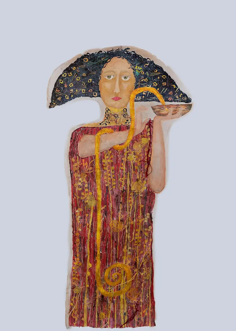 La Dama, obra de Estela Pacheco inspirada en Gustav Klimt